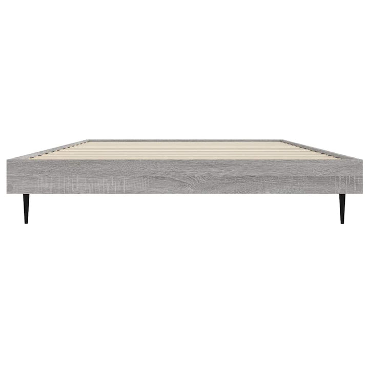 sengeramme 90x200 cm konstrueret træ grå sonoma-eg