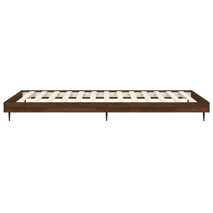 sengeramme 90x200 cm uden madras konstrueret træ brunt eg