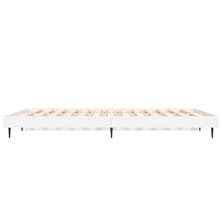sengestel 140x190 cm konstrueret træ hvid