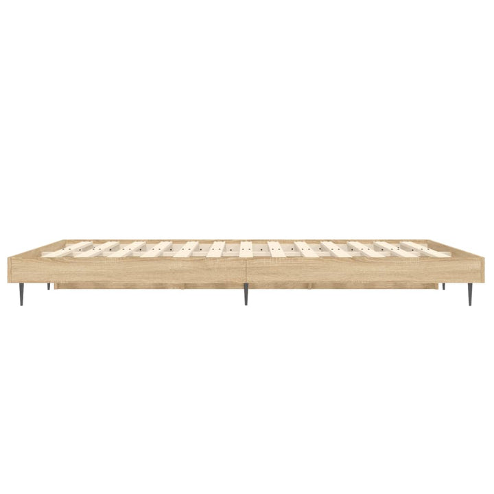 sengeramme 140x190 cm uden madras konstrueret træ sonoma-eg