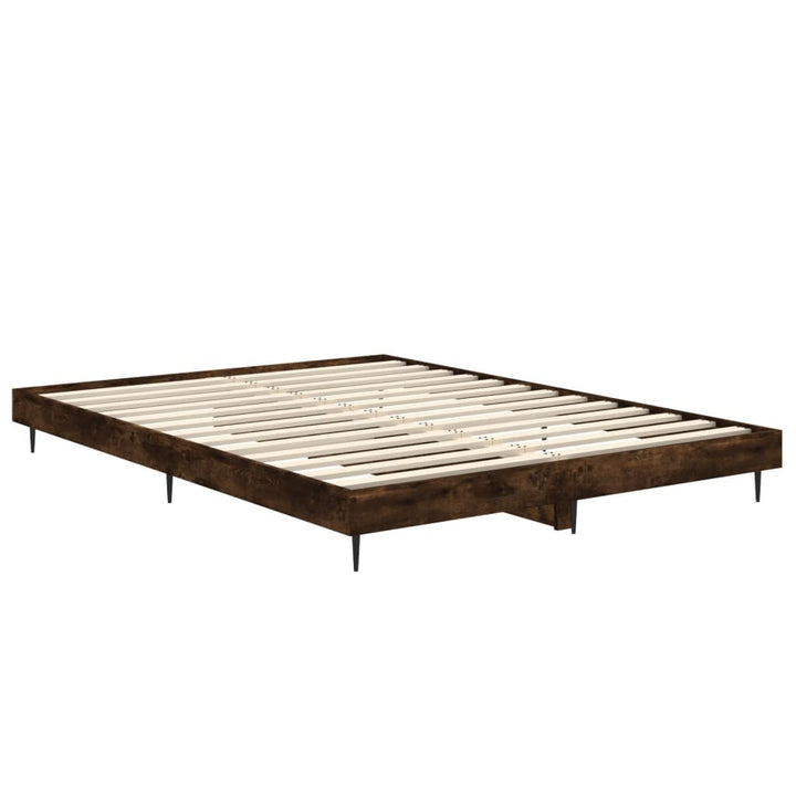 sengeramme 140x190 cm uden madras konstrueret træ røget eg