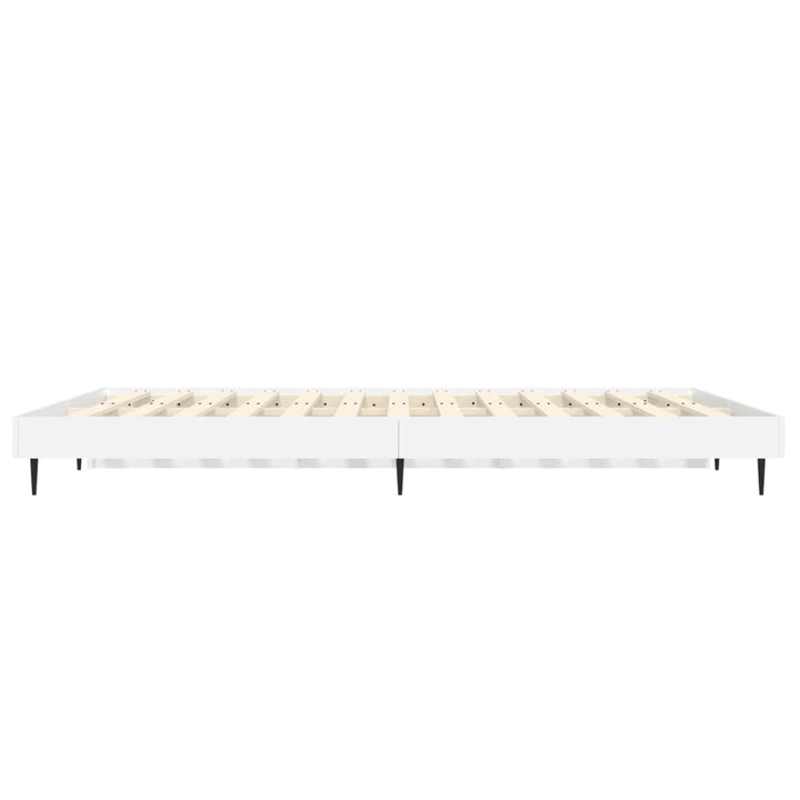 sengestel 135x190 cm konstrueret træ hvid