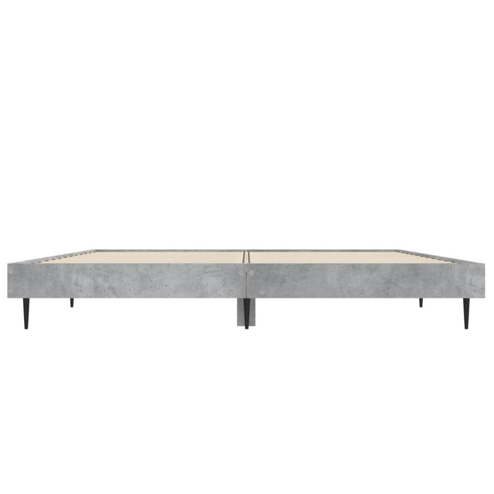 sengestel 135x190 cm konstrueret træ betongrå