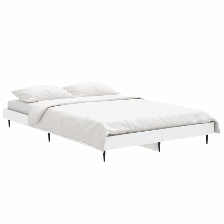 sengestel 120x190 cm konstrueret træ hvid