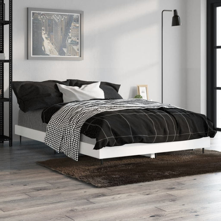 sengestel 120x190 cm konstrueret træ hvid