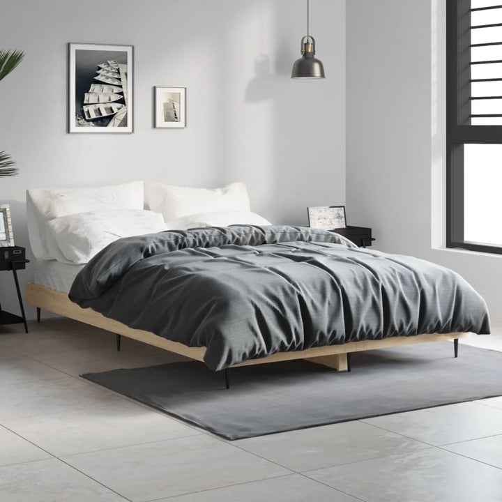 sengeramme 120x190 cm uden madras konstrueret træ sonoma-eg