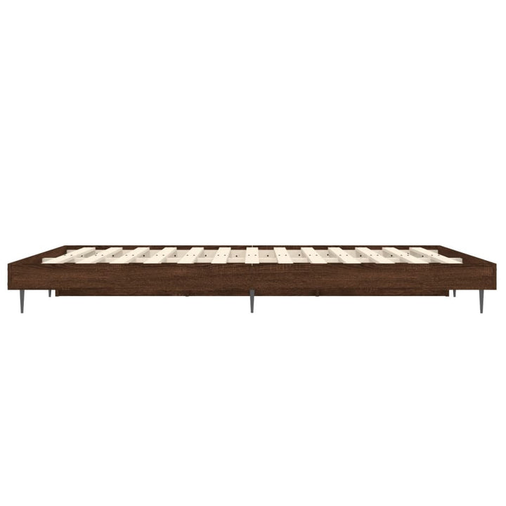 sengeramme 120x190 cm uden madras konstrueret træ brunt eg