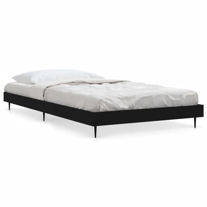 sengeramme 90x190 cm konstrueret træ sort