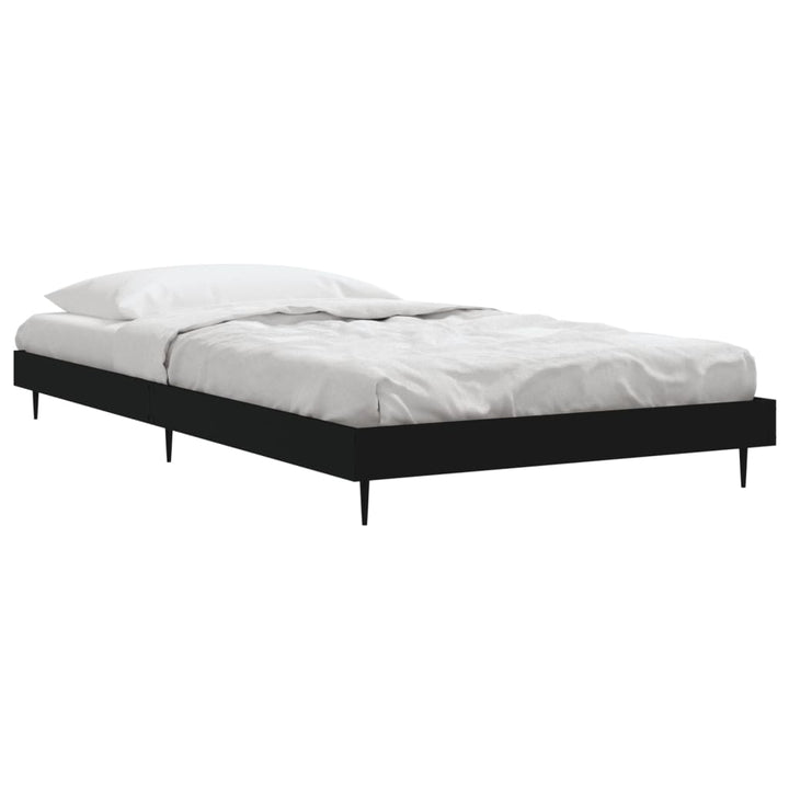 sengeramme 90x190 cm konstrueret træ sort
