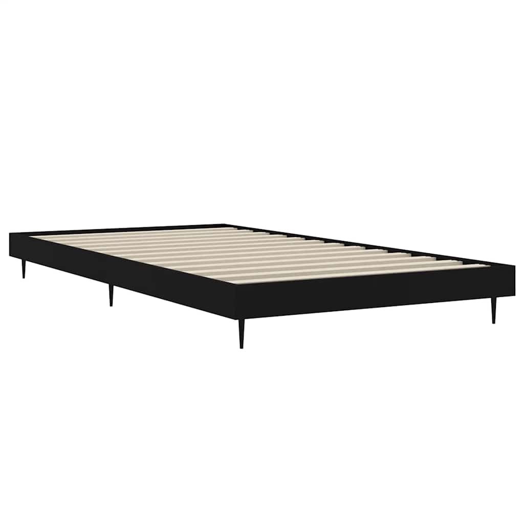 sengeramme 90x190 cm konstrueret træ sort