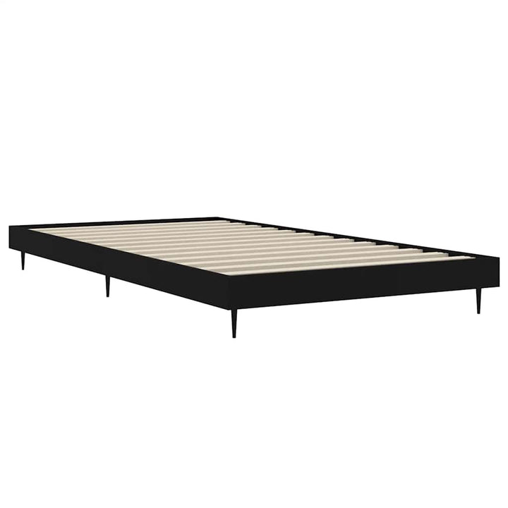 sengeramme 90x190 cm konstrueret træ sort