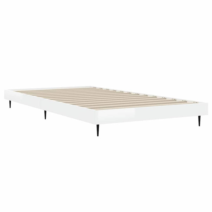 sengeramme 90x190 cm konstrueret træ hvid højglans