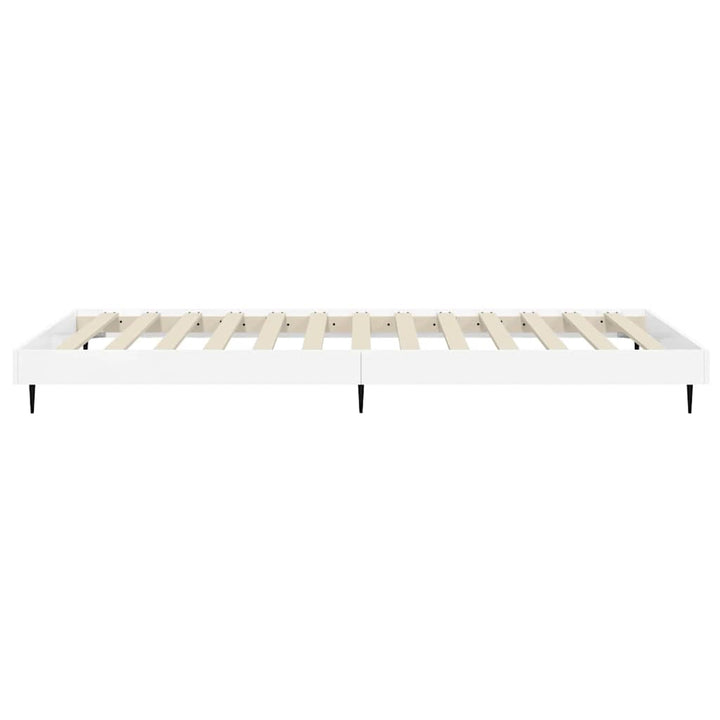 sengeramme 90x190 cm konstrueret træ hvid højglans