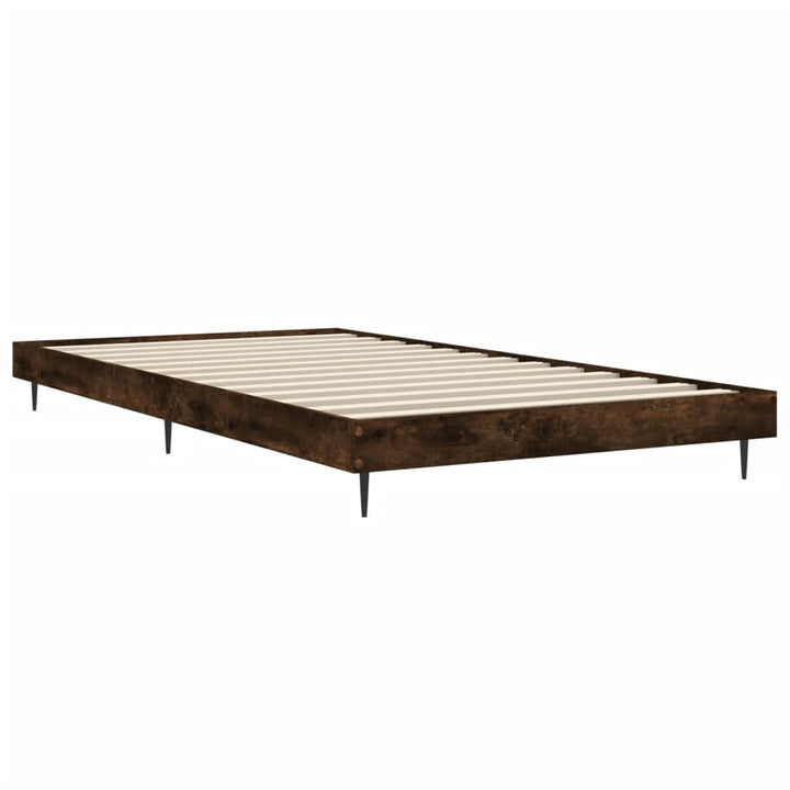sengeramme 90x190 cm uden madras konstrueret træ røget eg