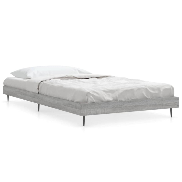 sengeramme 90x190 cm konstrueret træ grå sonoma-eg