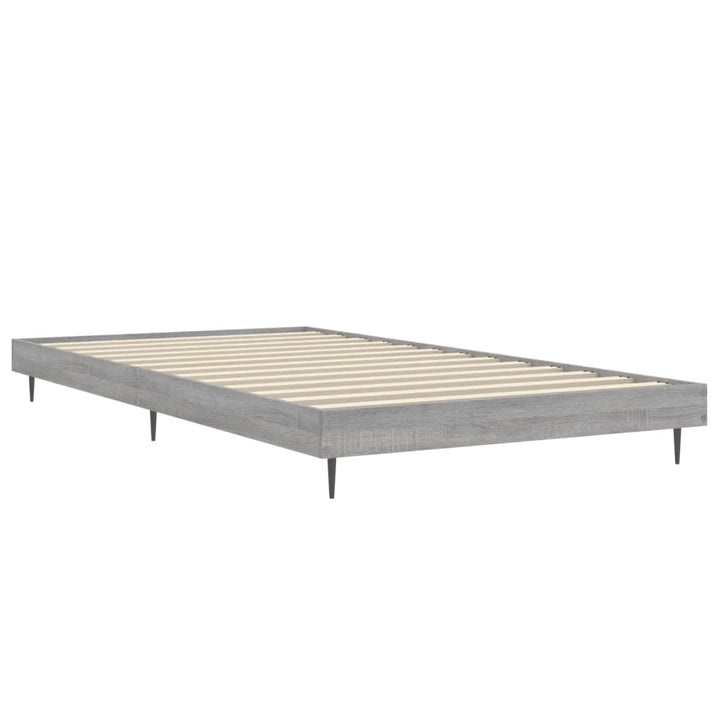 sengeramme 90x190 cm konstrueret træ grå sonoma-eg