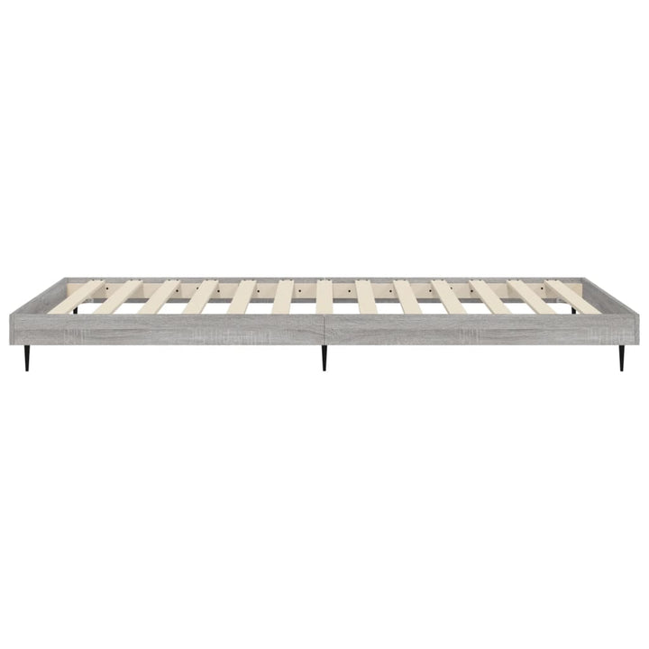 sengeramme 90x190 cm konstrueret træ grå sonoma-eg