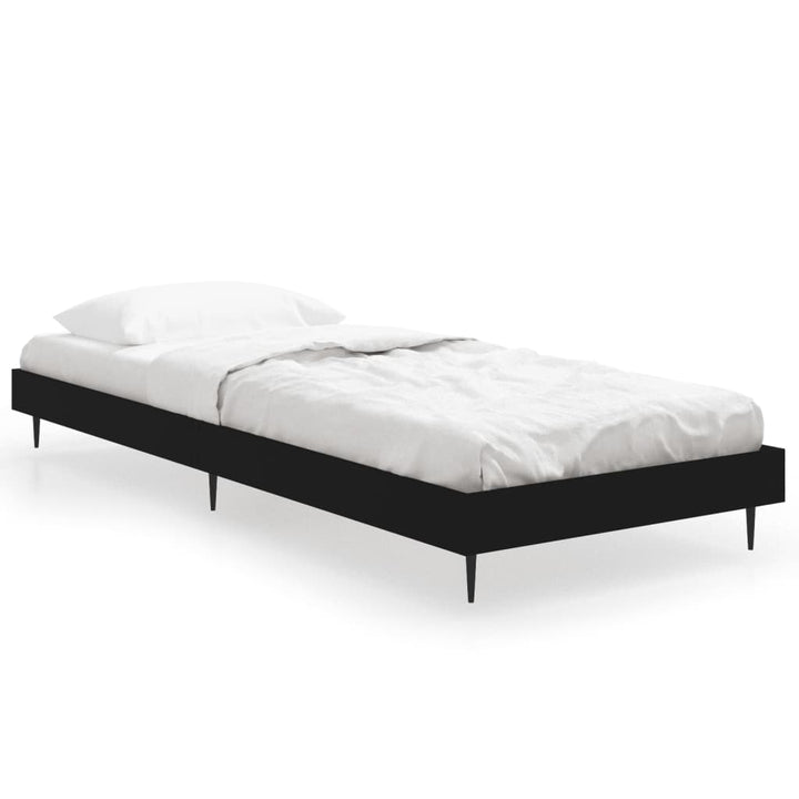 sengeramme 75x190 cm konstrueret træ sort