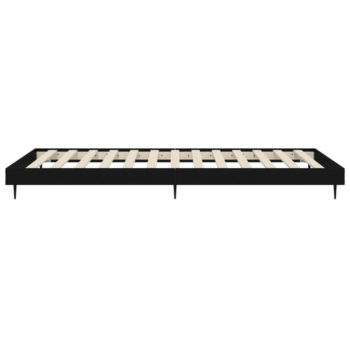 sengeramme 75x190 cm konstrueret træ sort