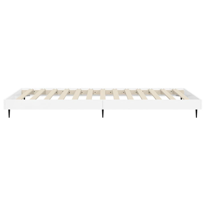 sengeramme 75x190 cm konstrueret træ hvid højglans