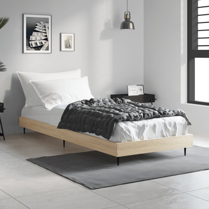 sengeramme 75x190 cm uden madras konstrueret træ sonoma-eg