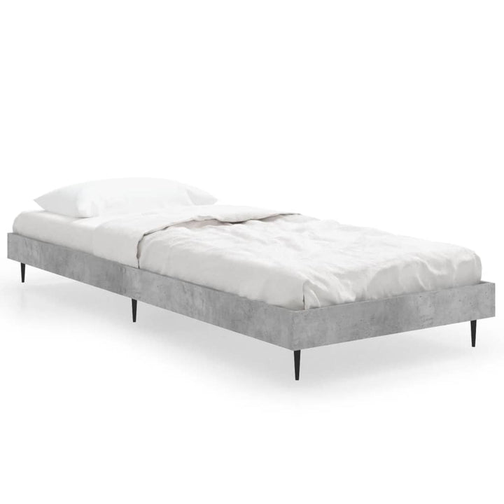 sengeramme 75x190 cm konstrueret træ betongrå