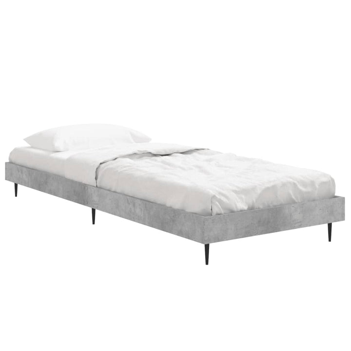 sengeramme 75x190 cm konstrueret træ betongrå