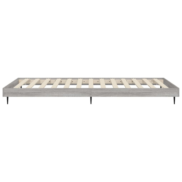 sengeramme 75x190 cm konstrueret træ grå sonoma-eg