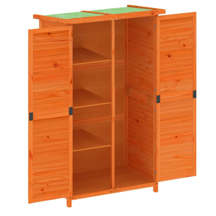 redskabsskur til haven 83x57x140 cm massivt fyrretræ