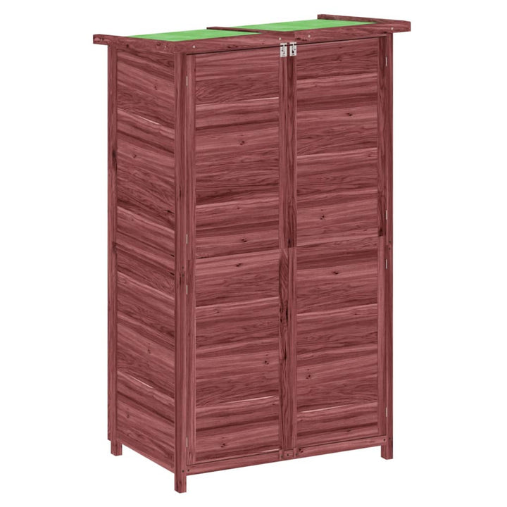 redskabsskur til haven 83x57x140 cm massivt fyrretræ mokkafarve