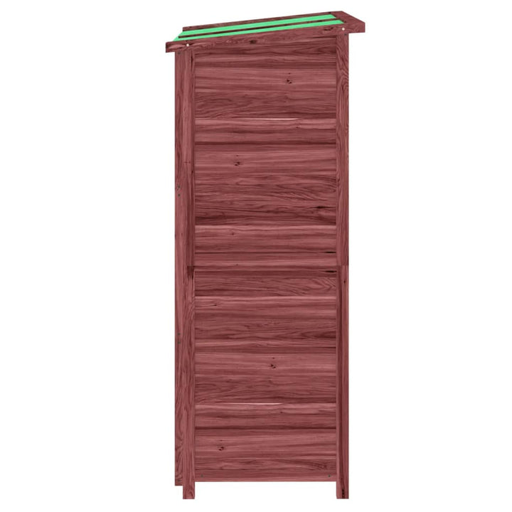 redskabsskur til haven 83x57x140 cm massivt fyrretræ mokkafarve