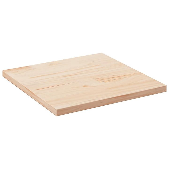 bordplade 70x70x2,5 cm massivt træ firkantet fyrretræ