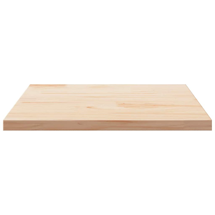bordplade 70x70x2,5 cm massivt træ firkantet fyrretræ