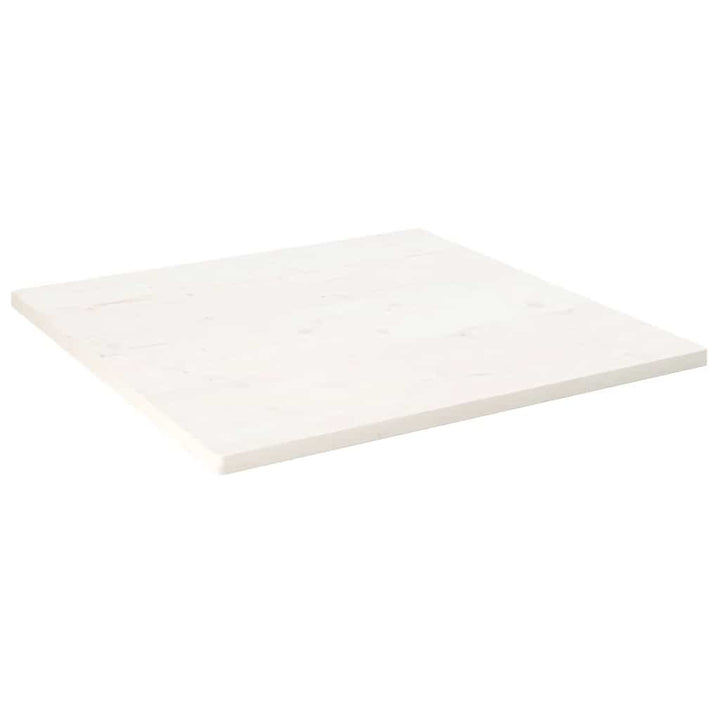 bordplade 70x70x2,5 cm firkantet massivt fyrretræ hvid