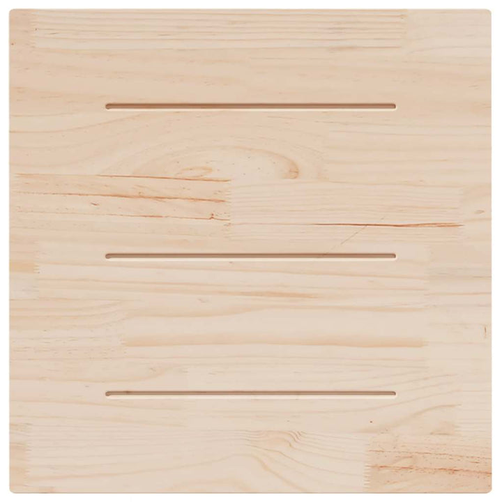 bordplade 70x70x2,5 cm firkantet massivt fyrretræ hvid