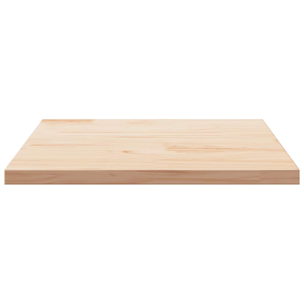 bordplade 80x80x2,5 cm massivt træ firkantet fyrretræ