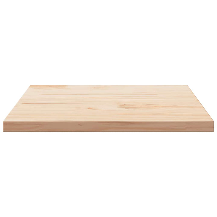 bordplade 80x80x2,5 cm massivt træ firkantet fyrretræ