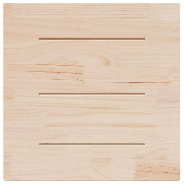 bordplade 80x80x2,5 cm massivt træ firkantet fyrretræ