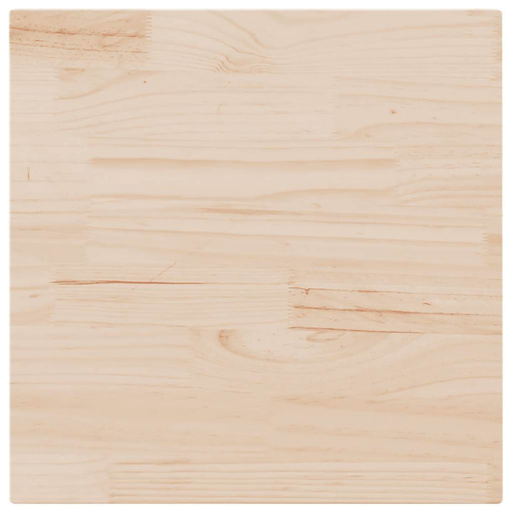 bordplade 80x80x2,5 cm massivt træ firkantet fyrretræ