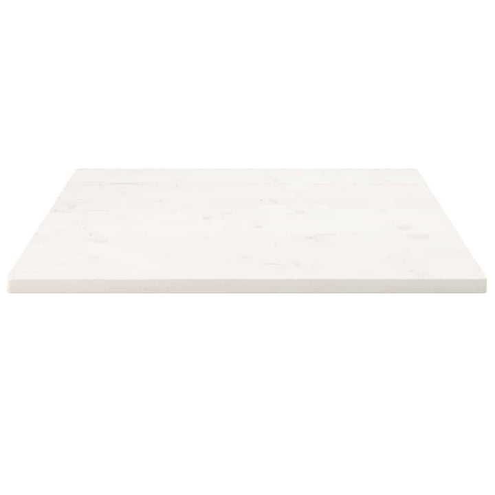 bordplade 80x80x2,5 cm firkantet massivt fyrretræ hvid