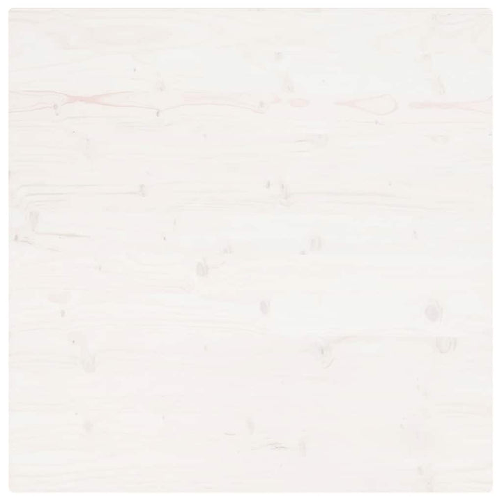 bordplade 80x80x2,5 cm firkantet massivt fyrretræ hvid