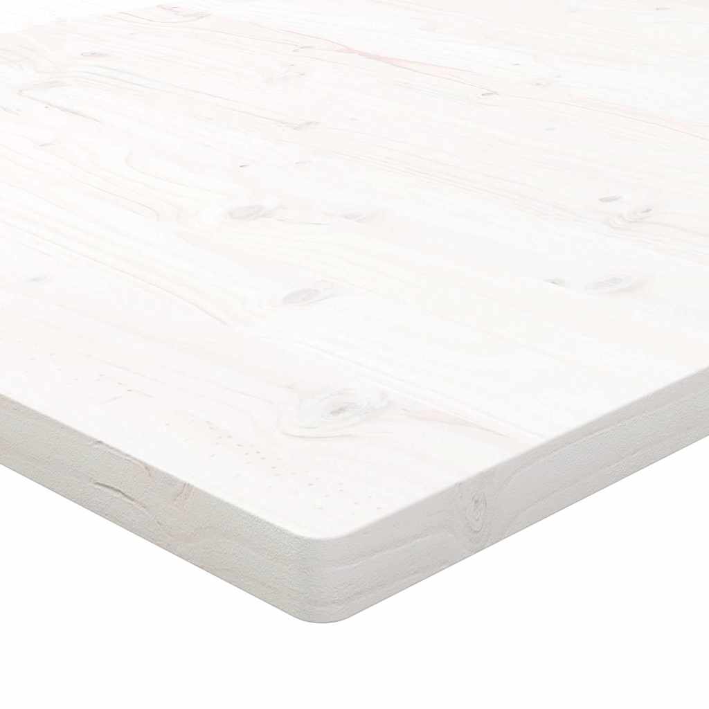 bordplade 80x80x2,5 cm firkantet massivt fyrretræ hvid