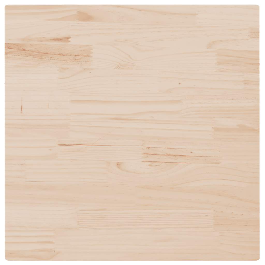 bordplade 90x90x2,5 cm firkantet massivt fyrretræ