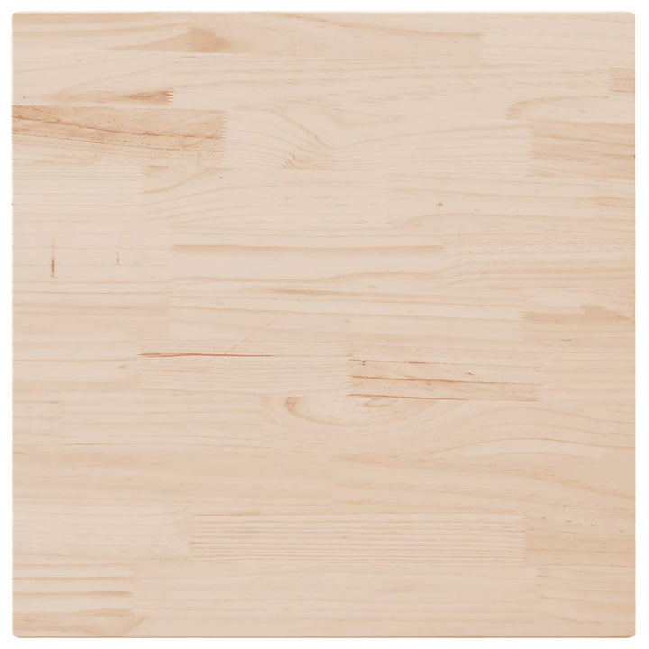 bordplade 90x90x2,5 cm firkantet massivt fyrretræ