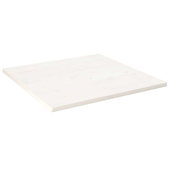bordplade 90x90x2,5 cm firkantet massivt fyrretræ hvid
