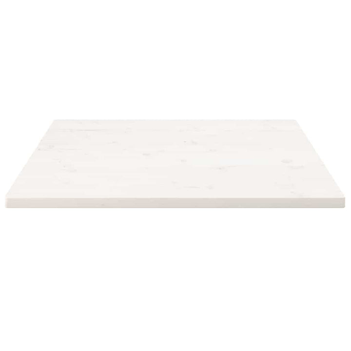 bordplade 90x90x2,5 cm firkantet massivt fyrretræ hvid