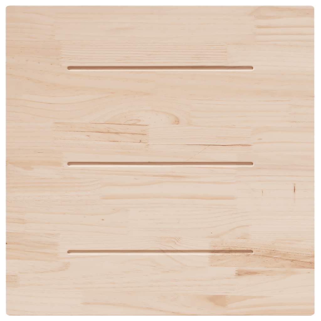 bordplade 90x90x2,5 cm firkantet massivt fyrretræ hvid