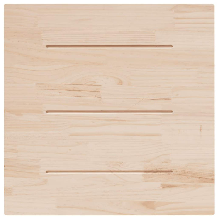 bordplade 90x90x2,5 cm firkantet massivt fyrretræ hvid