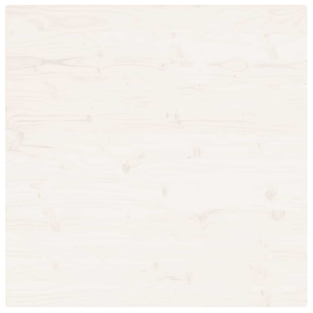 bordplade 90x90x2,5 cm firkantet massivt fyrretræ hvid