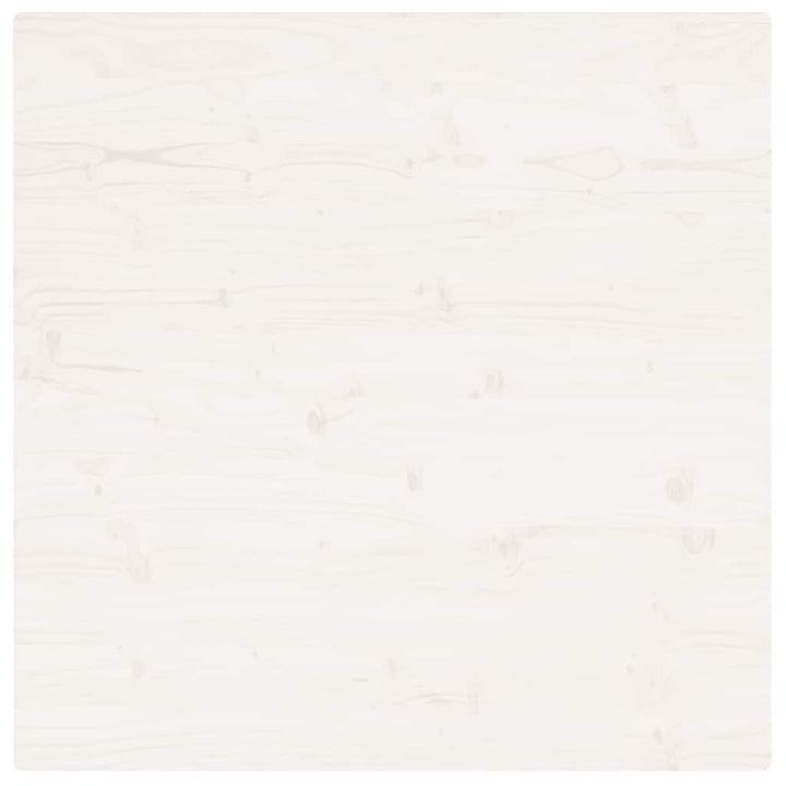 bordplade 90x90x2,5 cm firkantet massivt fyrretræ hvid